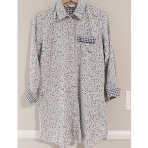 Victoria Secret vintage cotton floral sleep/ lounge shirt